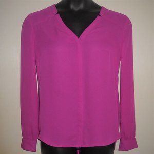 Worthington Collarless Button Up Top